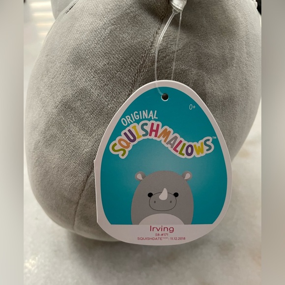 Squishmallow 8” Irving the Rhinoceros - Picture 2 of 2